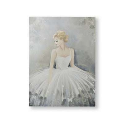 Beautiful Ballerina Portrait Printed Canvas Wall Art