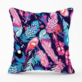 Beautiful Colourful Feathers Cushions 45cm x 45cm