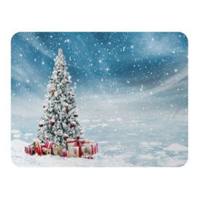 Beautiful decorated snowed in christmas tree (blanket) / Default Title