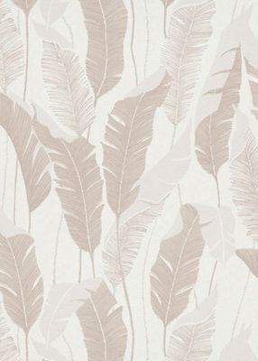 Beautiful Leaf in Grey with Metallic Elements from Erismann 4 Earth Collection - PVC Free
