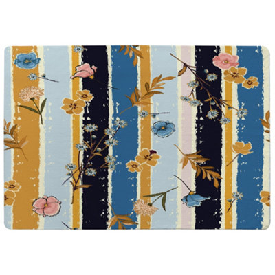 Beautiful Meadow Flowers On Candy Colorful Brush Stripe Designer ...