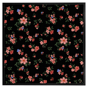 Beautiful pink flowers (Picutre Frame) / 30x30" / Black