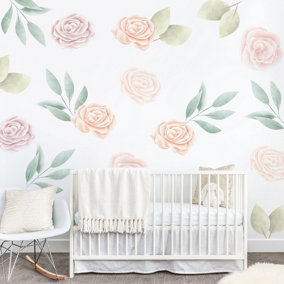 Beautiful Rose Floral Wall Sticker Mural