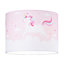 Beautiful Soft Pink Cotton Lampshade with Dancing Unicorns and Clouds Decoration