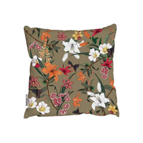 Beautiful vintage Floral pattern (Outdoor Cushion) / 60cm x 60cm