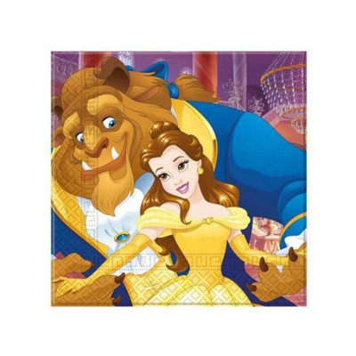 Beauty And The Beast Disposable Napkins (Pack of 20) Multicoloured (One Size)