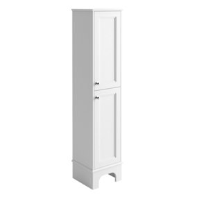 Beckett White Floor Standing Bathroom Tall Storage Unit (H)1618mm (W)360mm