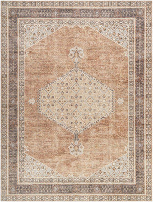 Becki Owens x Livabliss Lila Vintage Tan Brown Traditional Boho Rug 200 ...