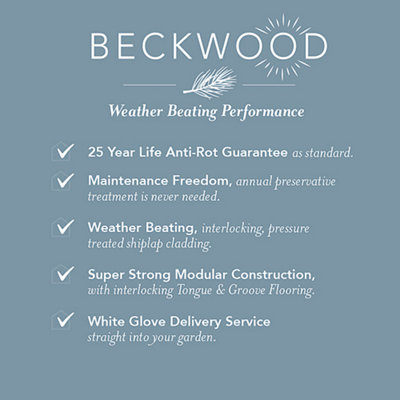 Beckwood Apex Summerhouse 10x6 - Double Door - 5 Windows