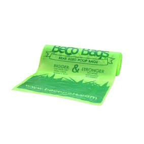Beco Bags Eco Friendly Plastic Dog Poop Bags With Dispenser Roll Green (Pack Of 300)