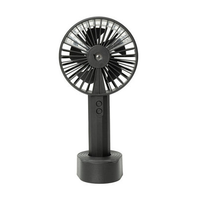 BeCool Rechargeable Handheld Spray Fan Black