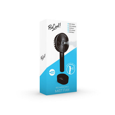 BeCool Rechargeable Handheld Spray Fan Black - 3