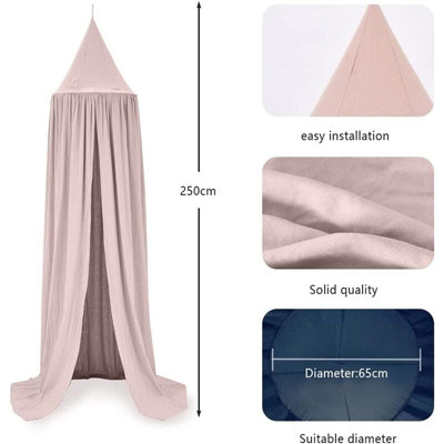LiebeWH Bed Canopy Net With Hanging Hook - Mosquito Protection For Kids Bedroom