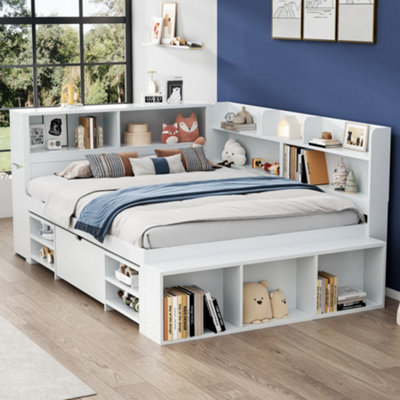 ベッドフレーム New Bed matress double size Double Bed Frame, for 135 x 190 cm Mattress, Adjustable