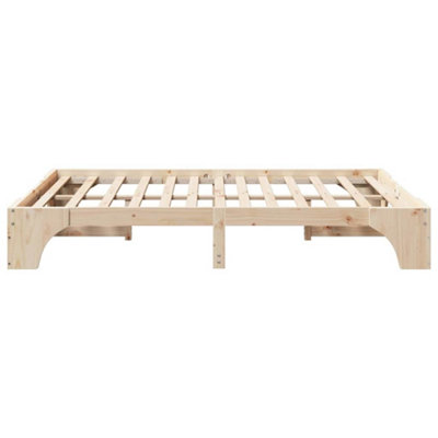 Bed Frame Solid Pine Wood 160 x 200 cm Solid pine wood