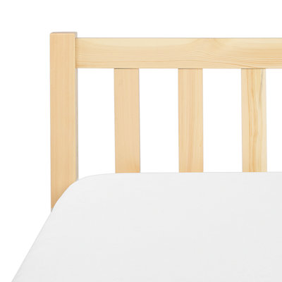 Bed Pine Wood FLORAC 90 x 200 cm (EU Single) Light Brown