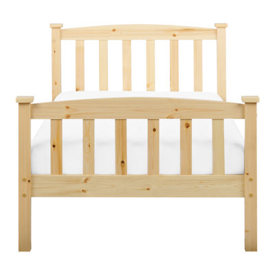 Bed Pine Wood GIVERNY 90 x 200 cm (EU Single) Light Brown
