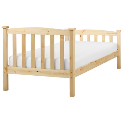 Bed Pine Wood GIVERNY 90 x 200 cm (EU Single) Light Brown