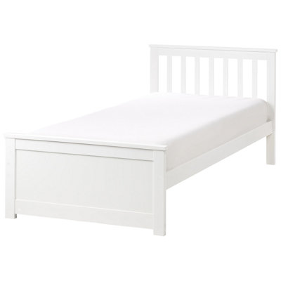 Bed Pine Wood OLENDON 90 x 200 cm (EU Single) White