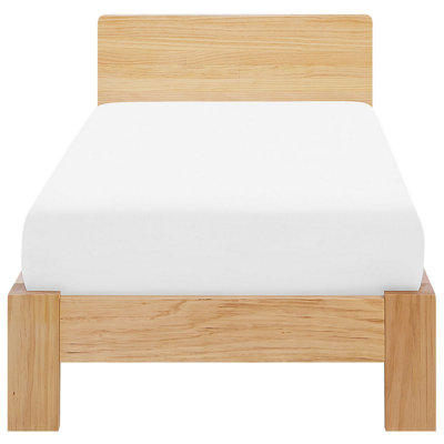 Bed Pine Wood ROYAN 90 x 200 cm (EU Single) Light Brown