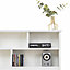 Bed with Shelves, White Wooden Storage Bed, Underbed Drawer - 3FT Single (90 x 190 cm)