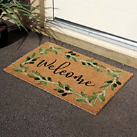 Bedale PVC Backed Printed Welcome Outdoor Coir Doormat 75 x 45cm
