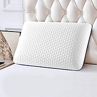 Bedbric Cooling Gel Infused Orthopedic Memory Foam Pillow Cream White For Side, Stomach, and Back Sleepers