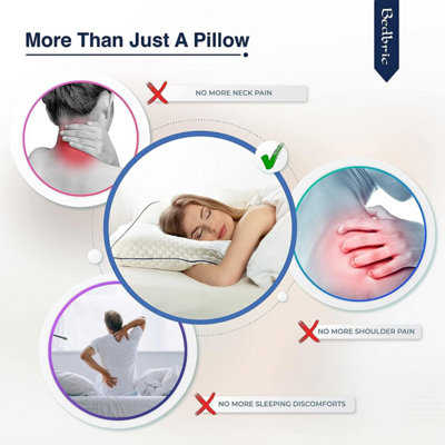 Bedbric Cooling Gel Infused Orthopedic Memory Foam Pillow for Neck Pain for Side, Stomach and Back Pack of 6