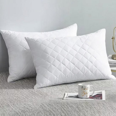 Bedbric Pillows 2 Pack Bed Pillow & Hotel Pillows Quilted Side Sleeper Pillow