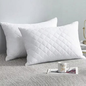 Bedbric Pillows 2 Pack Bed Pillow & Hotel Pillows Quilted Side Sleeper Pillow