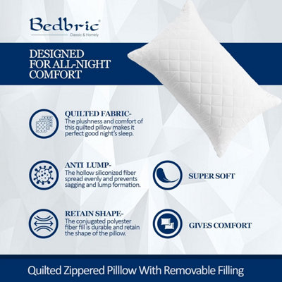Bedbric Pillows 2 Pack Bed Pillow & Hotel Pillows Quilted Side Sleeper Pillow