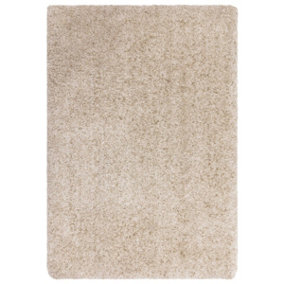BeddingMill Anti-Shed Modern Rug, Plain, Shaggy Rug for Bedroom, LivingRoom, Easy to Clean Sand Plain Shaggy Rug, 70mm Plain Rug