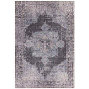 BeddingMill Floral Rug, Persian Rug for LivingRoom, Traditional Dining Room Rug, Easy to Clean Bordered Rug, 0.5mm Traditional Rug