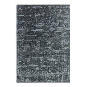 BeddingMill Modern Rug, Abstract Bedroom Rug, Easy to Clean Modern Rug, Luxurious Rug for DiningRoom, 3mm Charcoal Abstract Rug