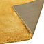 BeddingMill Modern Rug, Plain Rug for Bedroom, Luxurious Rug for DiningRoom, Easy to Clean Shaggy Rug, 45mm Gold Plain Rug