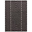 BeddingMill Modern Rug, Striped Rug for Bedroom, Stain Resistant DiningRoom Rug, Easy to Clean Striped Rug, 9mm Black Linear Rug