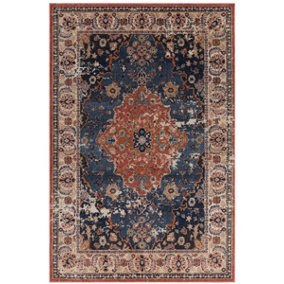 BeddingMill Traditional Rug, Anti-Shed Persian Rug for Bedroom, Living Room, Stain-Resistant Rug for Dining Room, 10mm Pile Rug