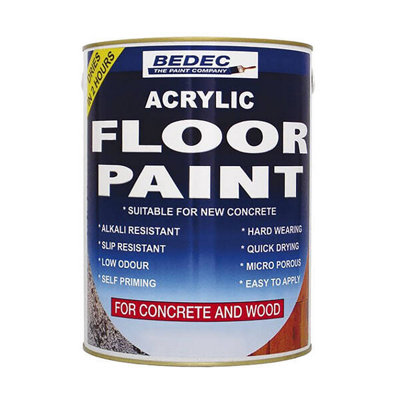 Buy Bedec Acrylic Floor Paint White 1L DIY at B&Q