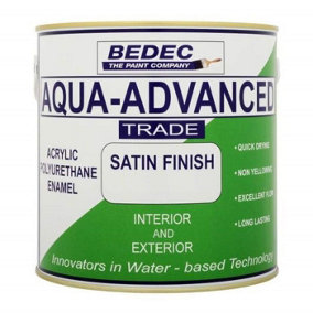Bedec Aqua Advanced Paint Satin - Black 1 Litre