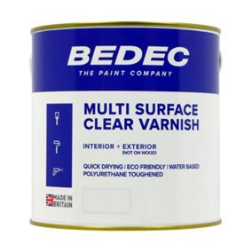 Bedec Multi Surface Clear Varnish - Satin 2.5 Litre