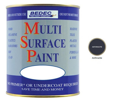 Bedec Multi Surface Paint Matt Anthracite 5 Litre DIY at B&Q