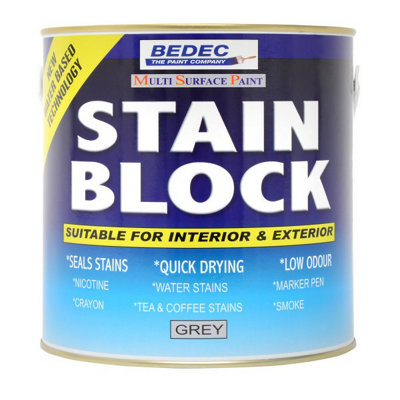 Bedec Stain Block Paint - Translucent Grey - 750ml