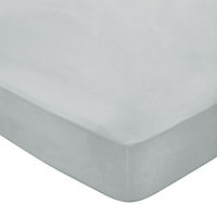 Bedeck of Belfast 300 Thread Count Fitted Sheet King Size Silver