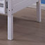 Bedford White Wooden Bunk Bed Frame - 3ft Single