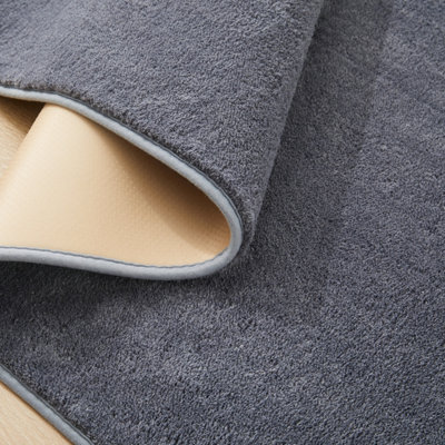 BedLooms Grey Pashmina Rug 120x170cm, Soft Thick Piles, Hypoallergenic ...