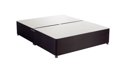 Bedmaster Charcoal Suede 2 Drawer Divan Base Small Single