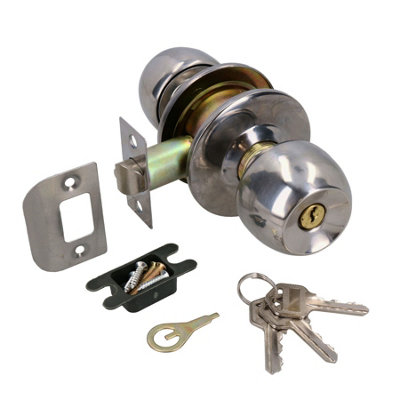 Bedroom door knobs online with key lock