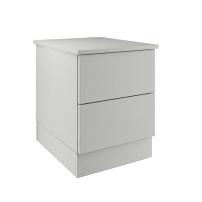 Bedroom Kit 2 Drawer Classic / Shaker Light Grey Bedside Table Chest