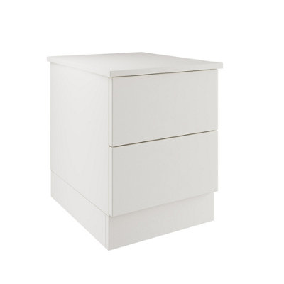 Bedroom Kit 2 Drawer Classic / Shaker White Bedside Table Chest
