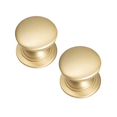 Bedroom Kit Satin Brass Windsor Knob (Pack of 2)